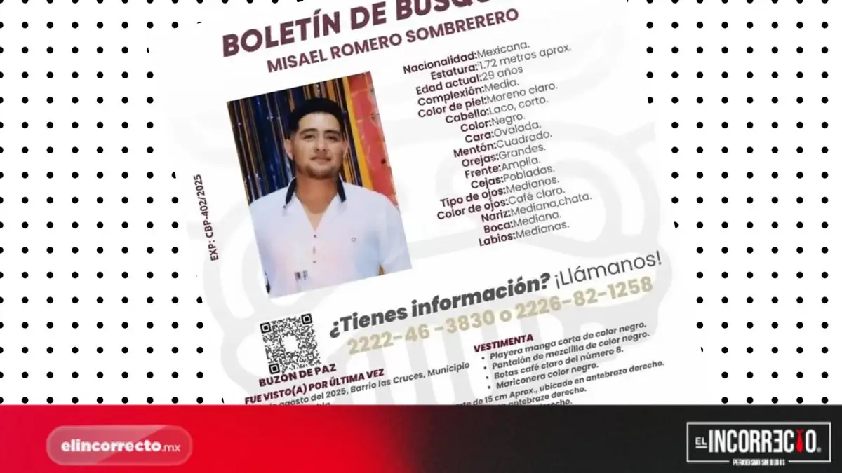 Falta encontrar a Misael Romero, desaparecido en Amozoc