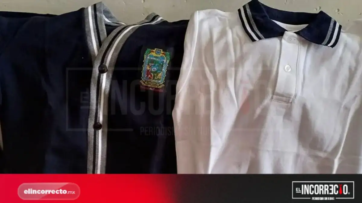 Azul con gris, así es el nuevo uniforme escolar de Puebla (+FOTOS)