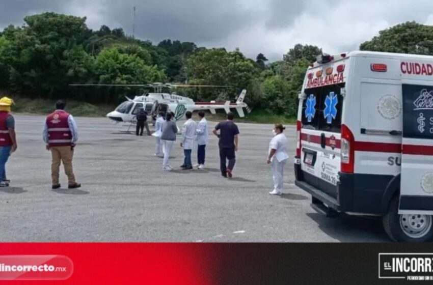  Protección Civil facilitó traslado de bebé herido en suban en ambulancia aérea: Armenta 