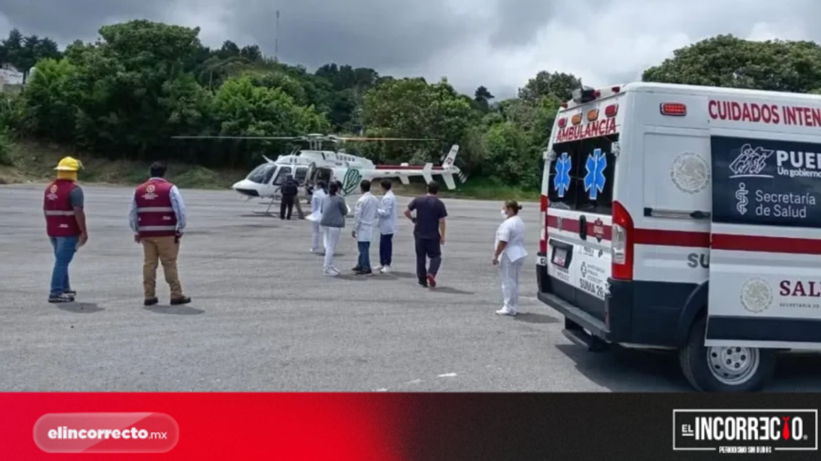 Protección Civil facilitó traslado de bebé herido en suban en ambulancia aérea: Armenta