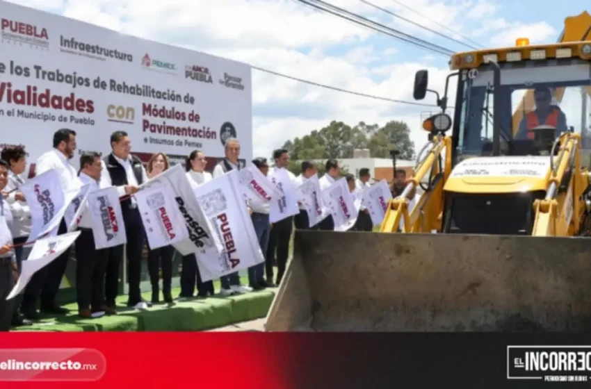  Anuncia Armenta pavimentación de 5 mil calles en Puebla con inversión histórica