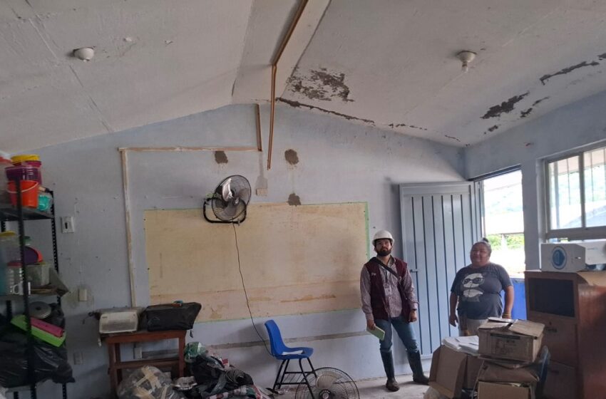  Gobierno estatal inicia evaluación de daños en infraestructura educativa, derivados de las lluvias en la Sierra Norte