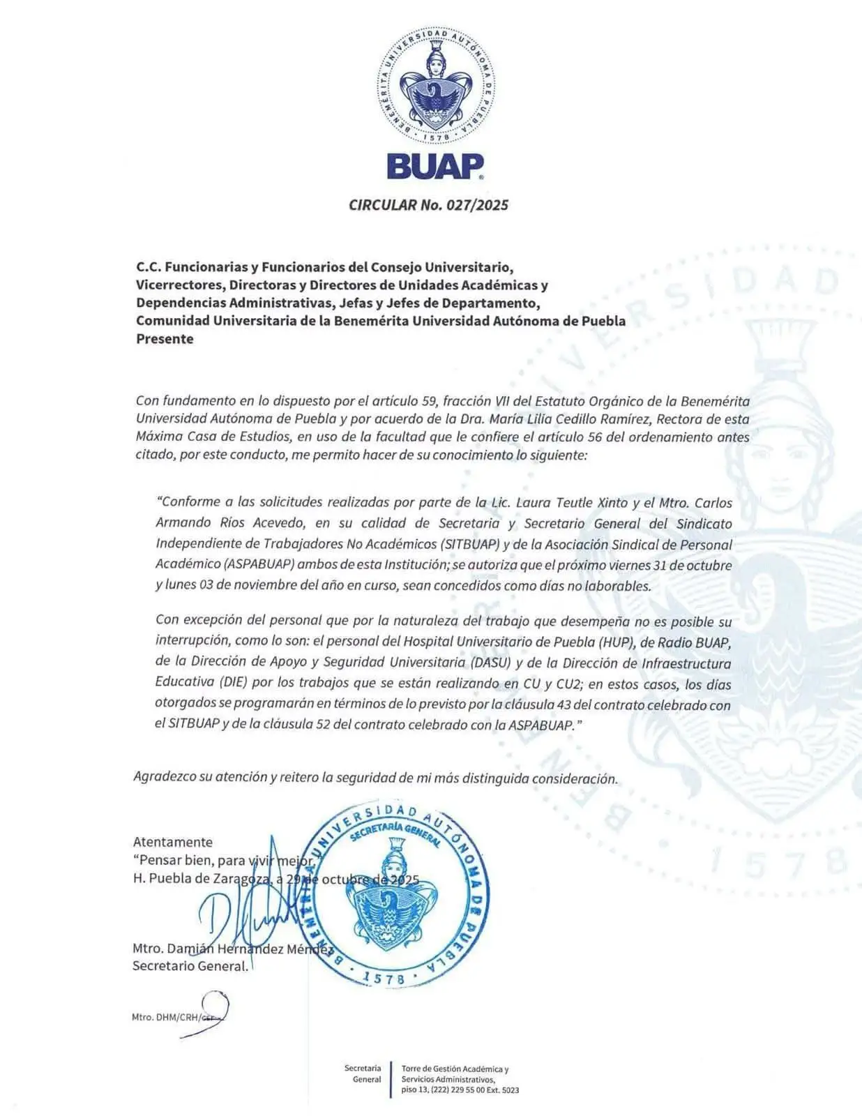 Habrá megapuente en la BUAP 