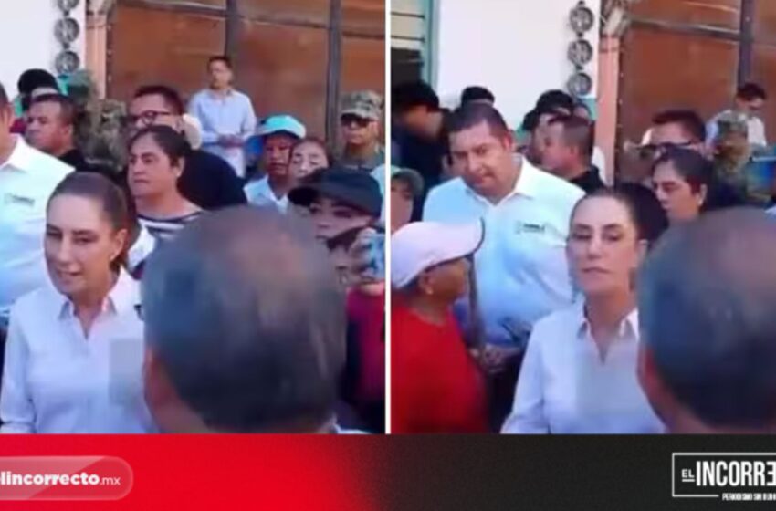  Sheinbaum y Armenta visitan a damnificados de Huauchinango tras intensas lluvias