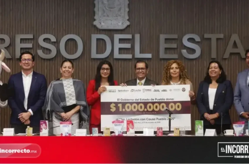  Armenta dona un millón de pesos para 50 mil litros de leche a personas vulnerables en Puebla
