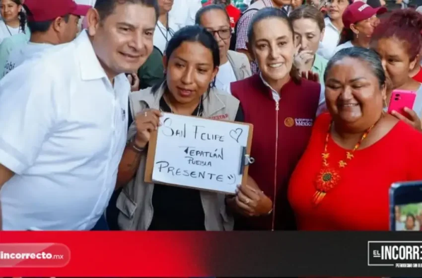  Sheinbaum y Armenta entregan primeros apoyos de 20 mil pesos a familias de Xicotepec
