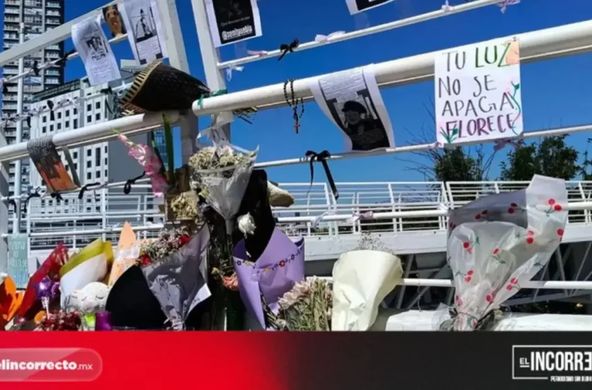  Colocan ofrenda para Yusvely Marianny sobre el puente de la Vía Atlixcáyotl