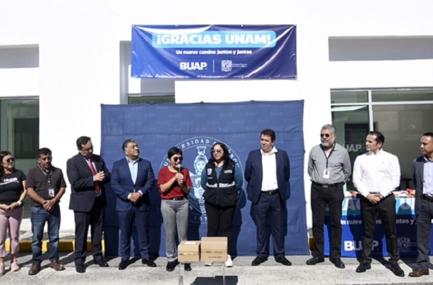  Recibe BUAP 60 toneladas de víveres por parte de la UNAM para damnificados de la Sierra Norte