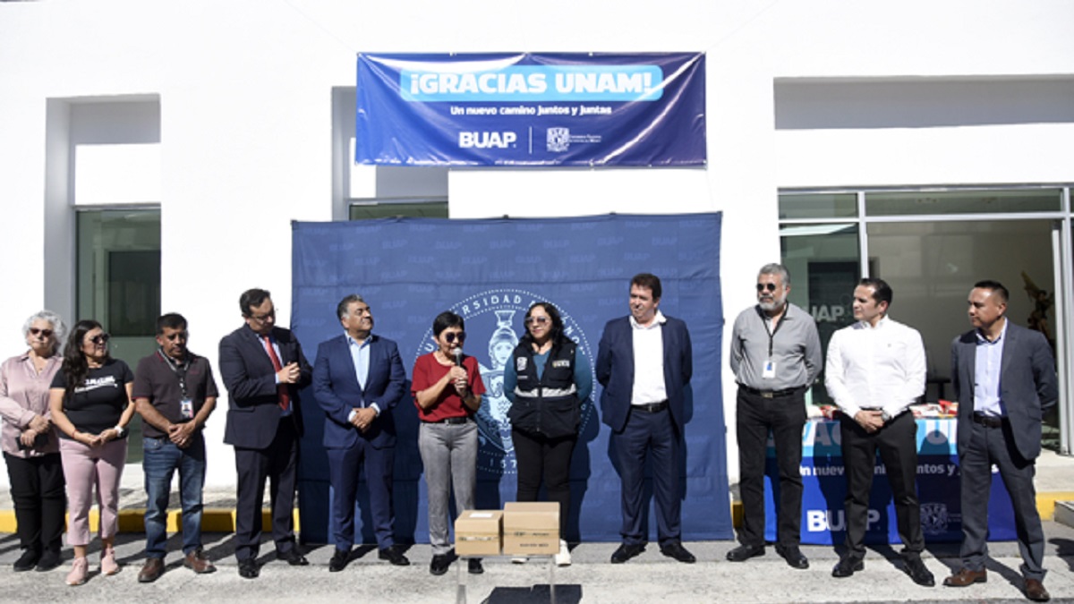 Recibe BUAP 60 toneladas de víveres por parte de la UNAM para damnificados de la Sierra Norte