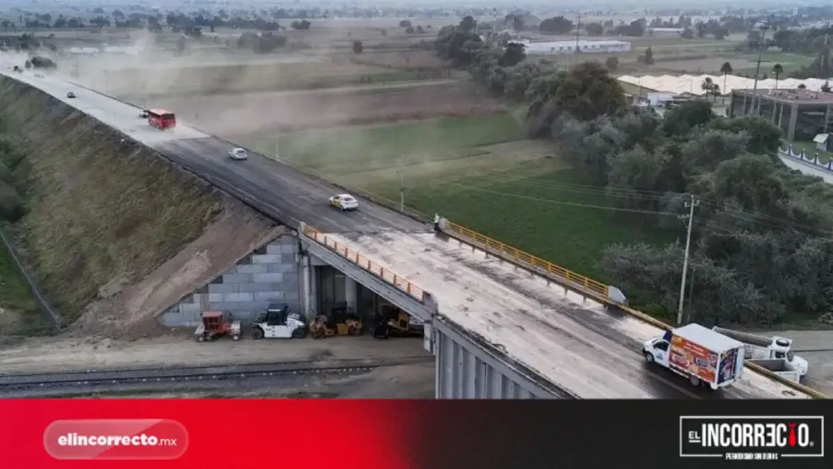 Reabren el bulevar Aeropuerto tras reparación del puente dañado en Huejotzingo