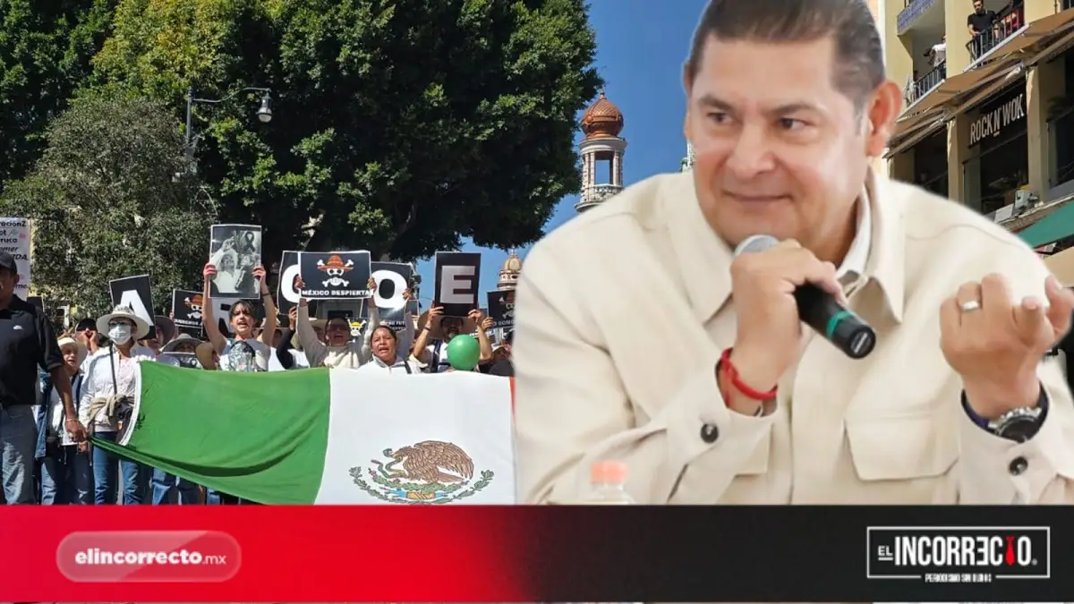 Acusa Armenta al PAN de organizar la marcha de la Generación Z en Puebla