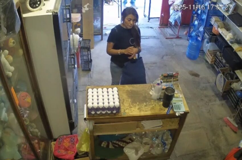  Pareja roba dinero y mercancía en una tienda de Balcones del Sur