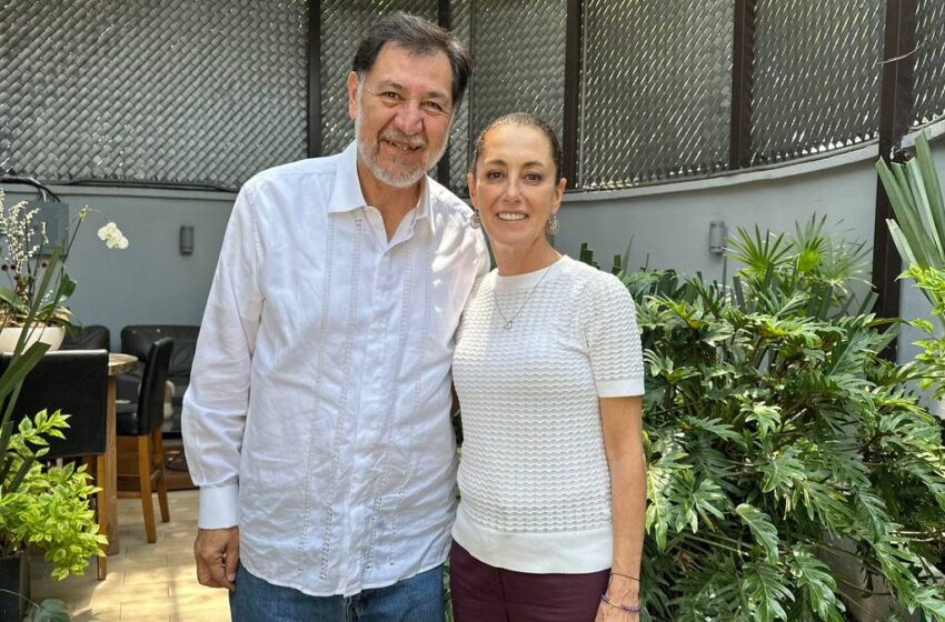  Sheinbaum regaña a Noroña por atacar a viuda de Carlos Manzo