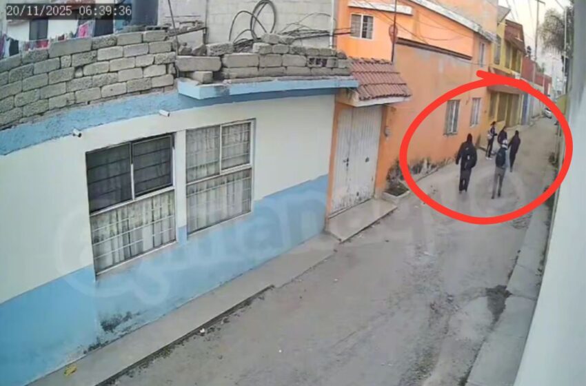  Cámara de seguridad graba intento de levantón en San Pedro Cholula