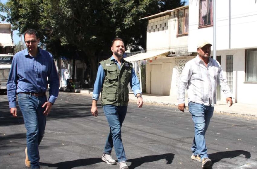  Supervisa Gobierno de la Ciudad rehabilitación vial en la colonia Fovissste San Roque