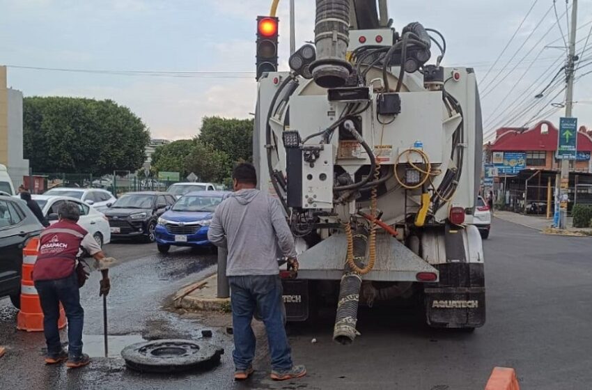  Acciones de desazolve de SOSAPACH fortalecen el sistema sanitario en Cholula