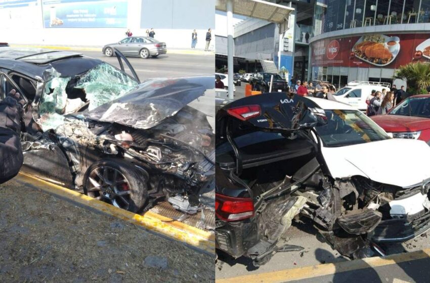  Caos vial en Vía San Ángel: choque múltiple deja una víctima fatal en pleno acceso al centro comercial