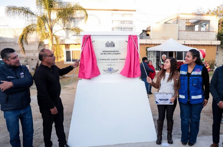  Refuerza Lupita Cuautle el desarrollo urbano con entrega de más obras