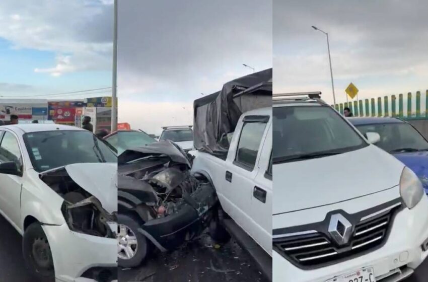  Carambola múltiple colapsa la Vía Corta Santa Ana y paraliza acceso a la México–Puebla