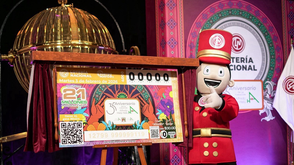 Billete de Lotería Nacional reconoce 35 años de trabajo de la Fundación Alfredo Harp Helú a favor de México