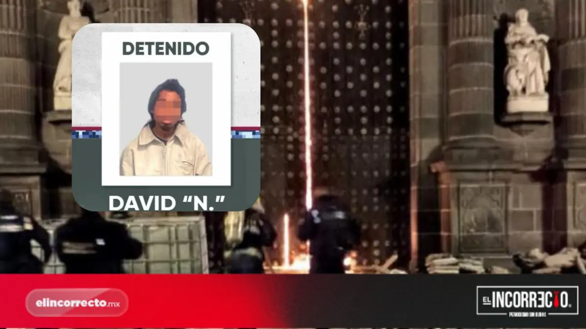 Detienen a un presunto responsable del incendio en la Catedral de Puebla