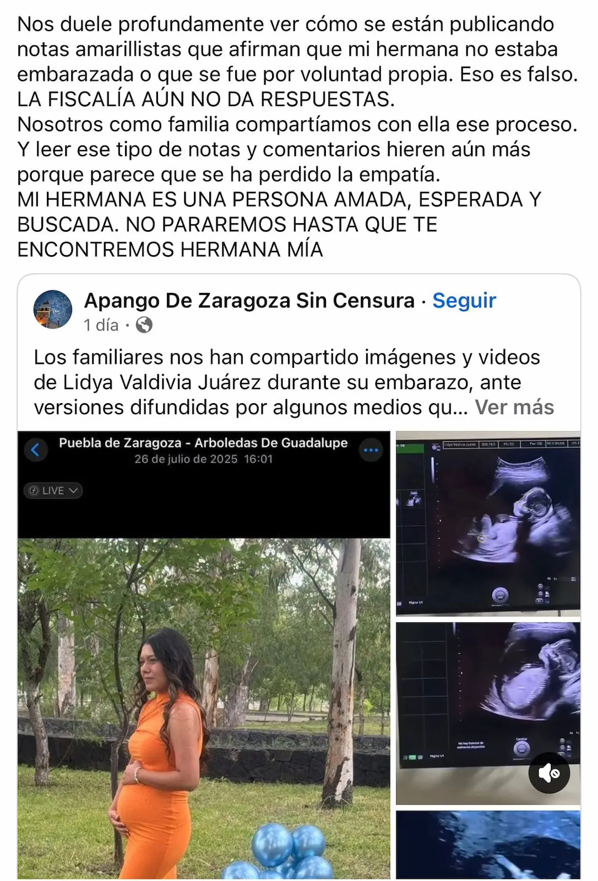 Encuentran con vida a Lidya Valdivia en el Edomex
