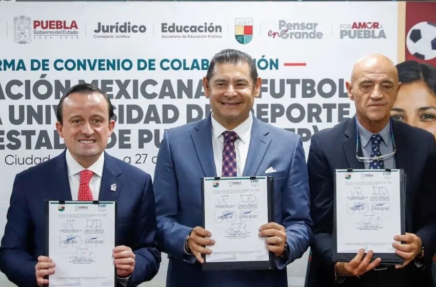  Femexfut y gobierno estatal firman convenio para impulsar talentos en udep
