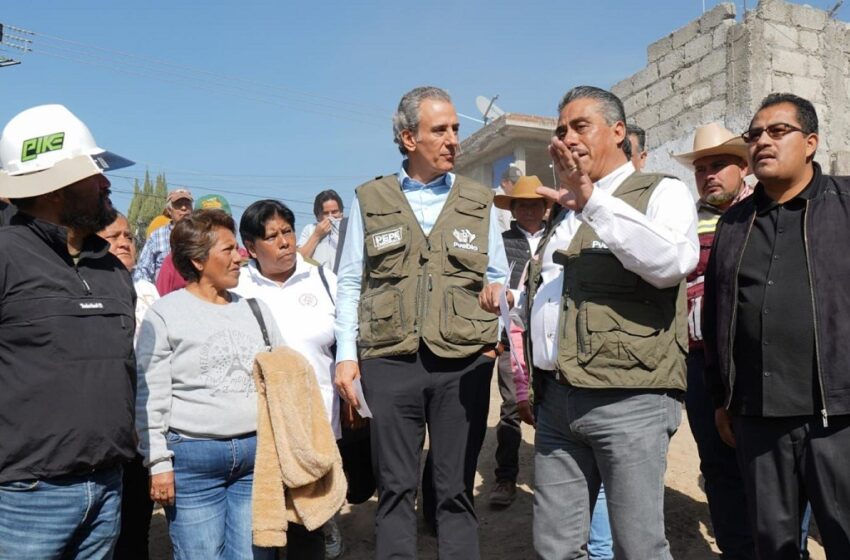  Supervisa Pepe Chedraui rehabilitación de Puente Vehicular en San Pablo Xochimehuacan