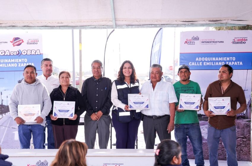  Transforma Lupita Cuautle calle Emiliano Zapata en vialidad segura y funcional