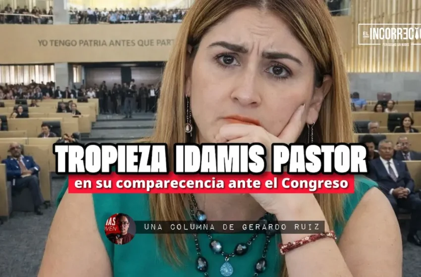  Tropieza Idamis Pastor en su comparecencia ante el Congreso
