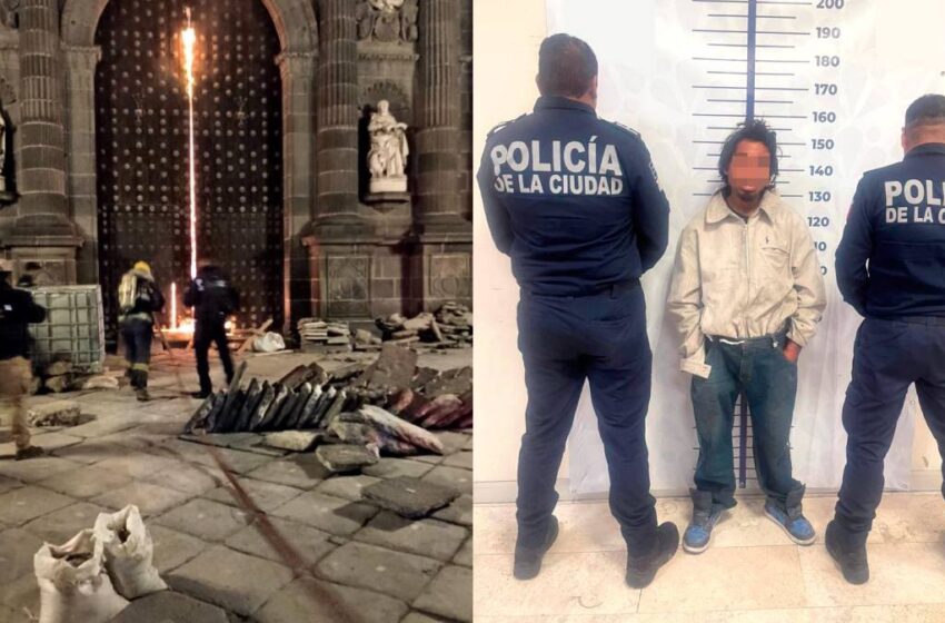  INAH denuncia ante FGR vandalismo contra la Catedral de Puebla; hay un detenido