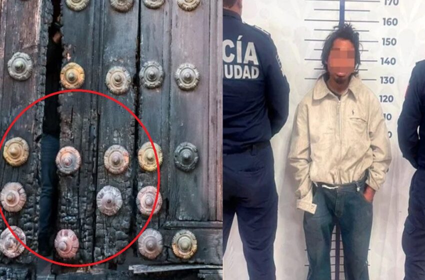  Cae presunto responsable del incendio en la Catedral de Puebla; lo detienen con droga