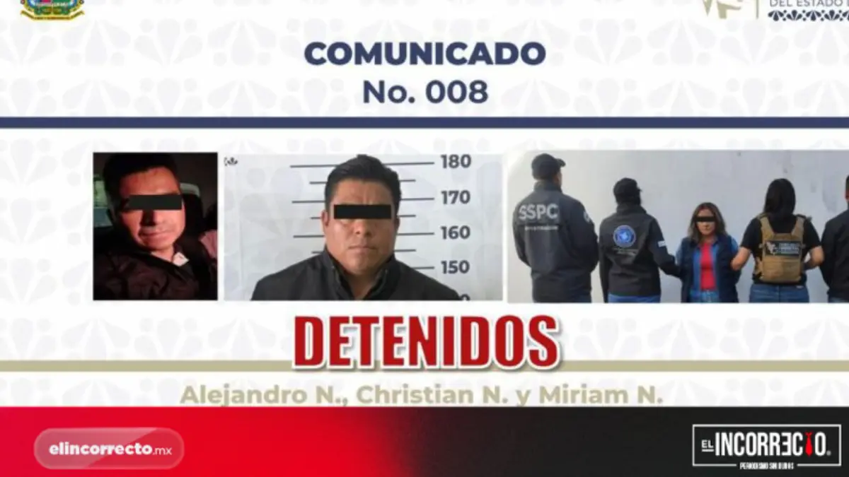 Fiscalías de Puebla y Tlaxcala detienen a los presuntos homicidas del matrimonio Tello Ruiz