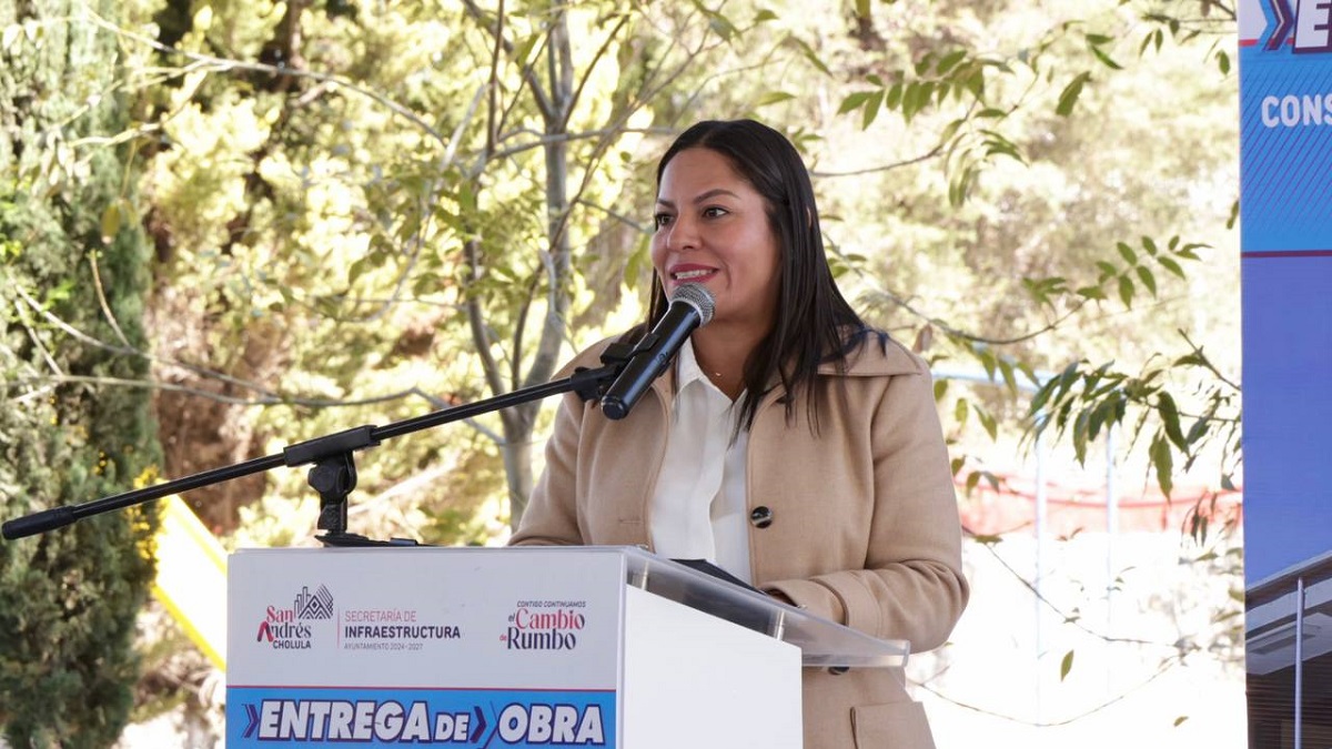 Lupita Cuautle sigue entregando obras de calidad para el desarrollo educativo en San Andrés Cholula
