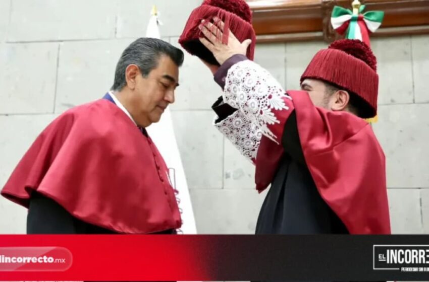  Sergio Salomón recibe Doctorado Honoris Causa del IPN por impulsar proyectos educativos en Puebla