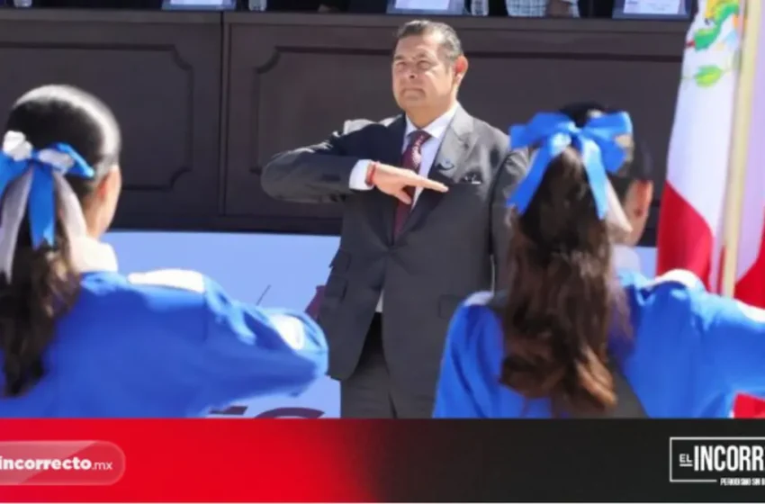  «Recuperar la paz y seguridad es nuestro deber»: Armenta Mier en el Día de la Bandera