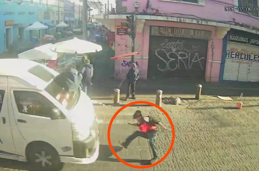  Atropellamiento en cruce de la 14 Poniente en Centro de Puebla expone riesgo constante para peatones