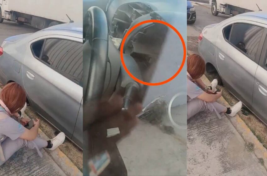  Inseguridad a plena luz del día: estudiante encuentra su auto desvalijado tras salir de clases en Puebla