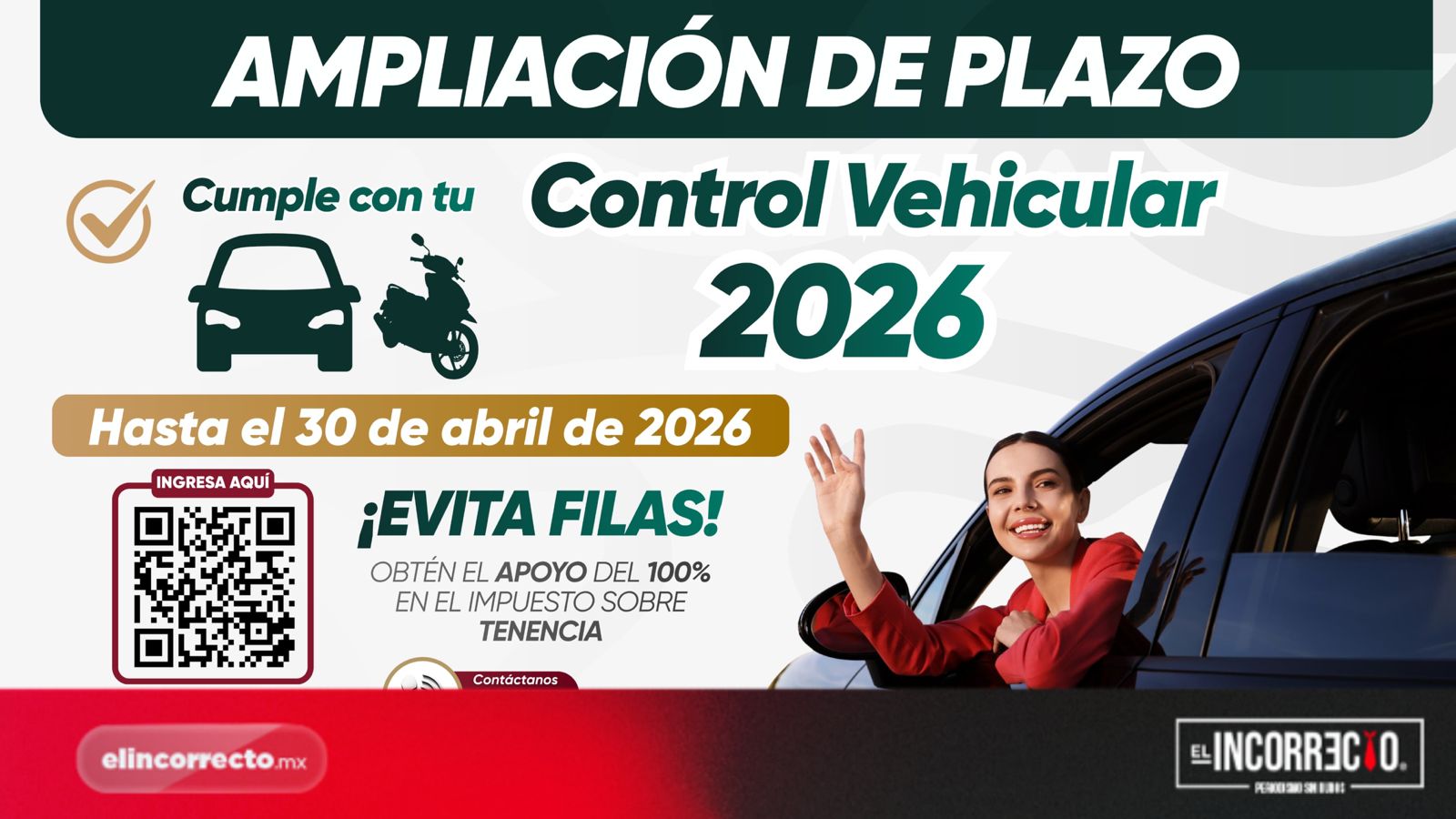 Amplían pago del Control Vehicular en Puebla
