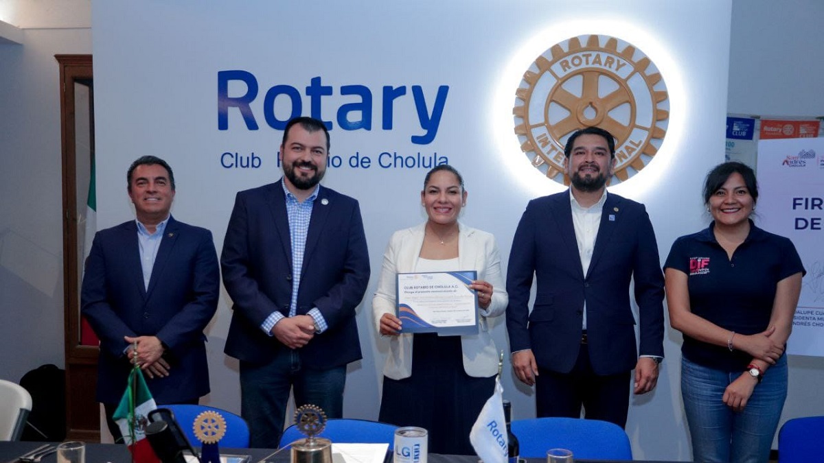 Consolida Ayuntamiento de San Andrés Cholula y Club Rotary Cholula alianza estratégica a favor de la comunidad