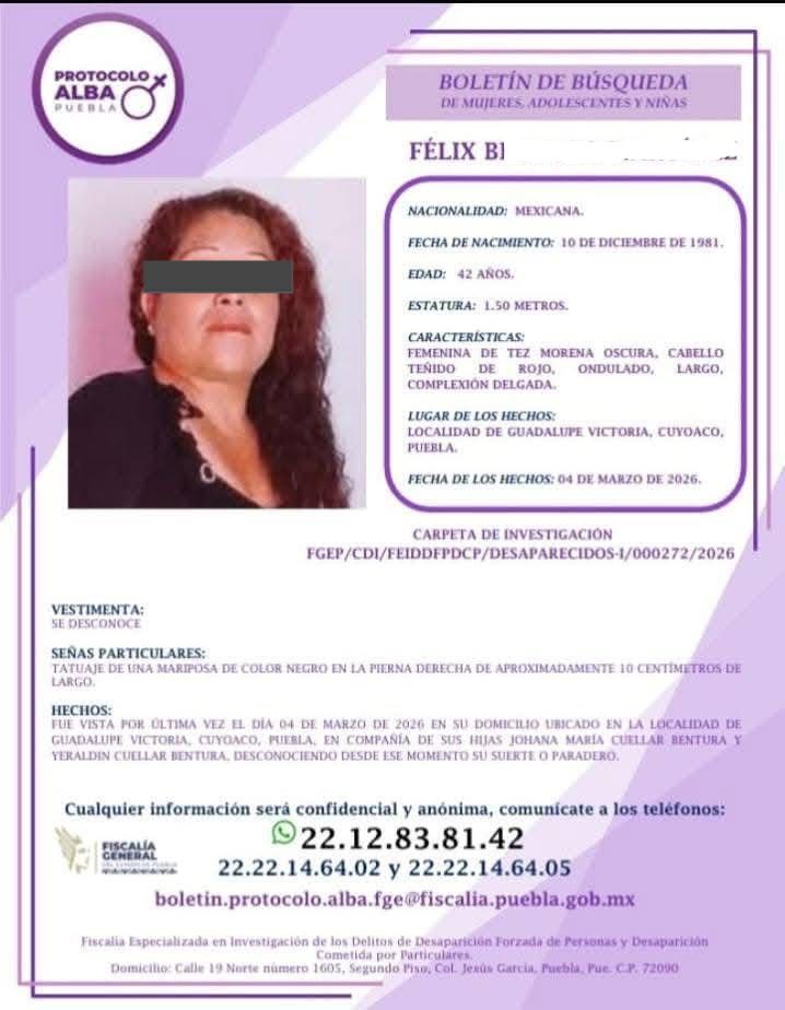 Hallan sin vida a madre y sus dos hijas desaparecidas en Puebla