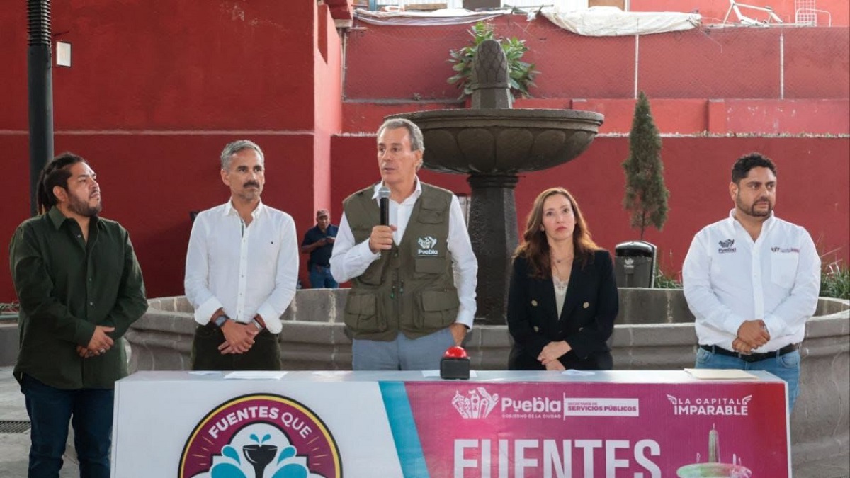 Inaugura Pepe Chedraui mantenimiento integral de fuente en Parque Gutierre de Cetina para bienestar de las familias