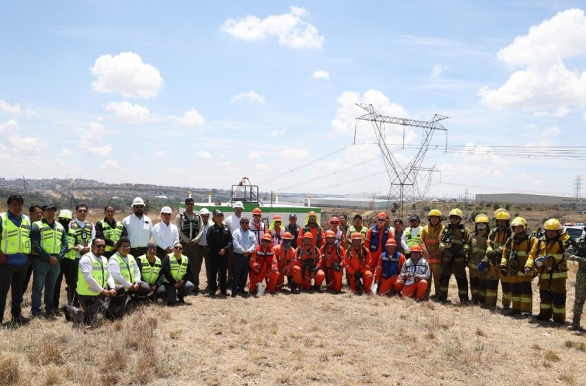  Mejora Cuautlancingo protocolos de emergencia con simulacro de incendio