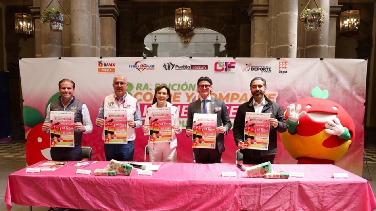 Presentan DIF Puebla Capital y Banco de Alimentos la Carrera “Corre y Comparte: Hambre Cero 2026”