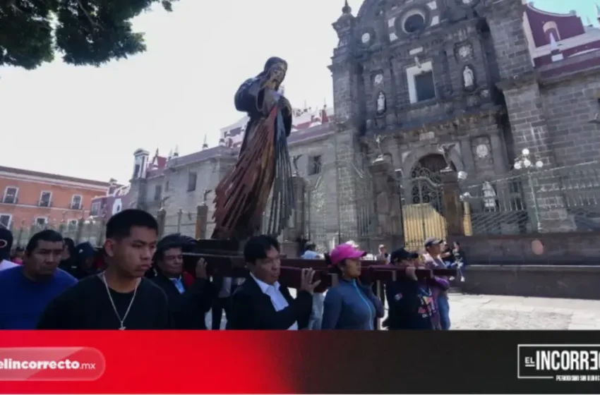  Puebla alista el Centro Histórico para la procesión de Viernes Santo