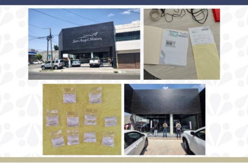  Fiscalía cateó San Ángel Motors en Puebla por autos robados y fraude millonario