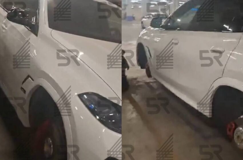  Roban las cuatro llantas a camioneta en estacionamiento de Sonata Puebla; exigen seguridad y respuesta del centro comercial