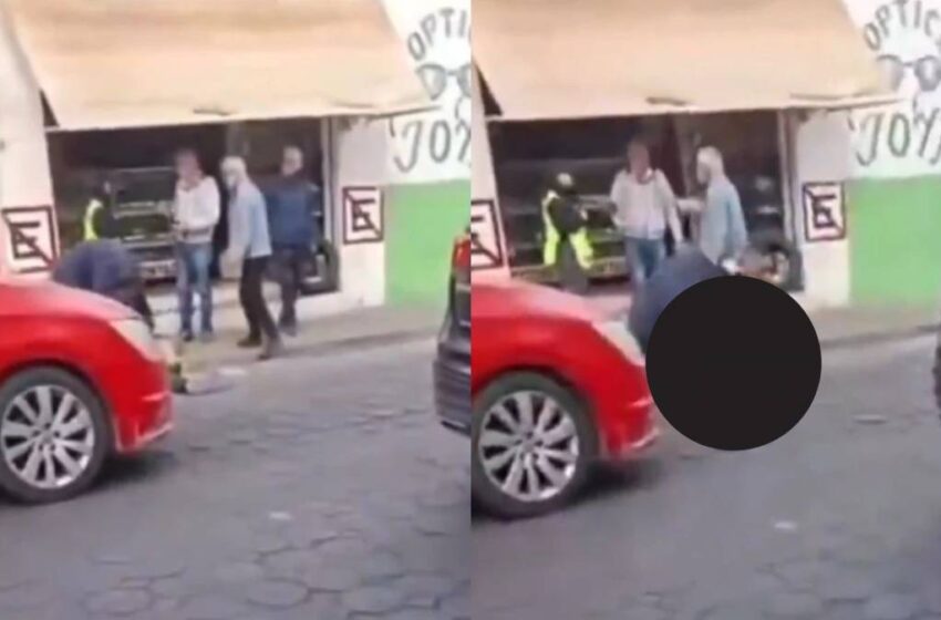  Video exhibe agresión a supervisor de parquímetros en el Centro Histórico de Puebla