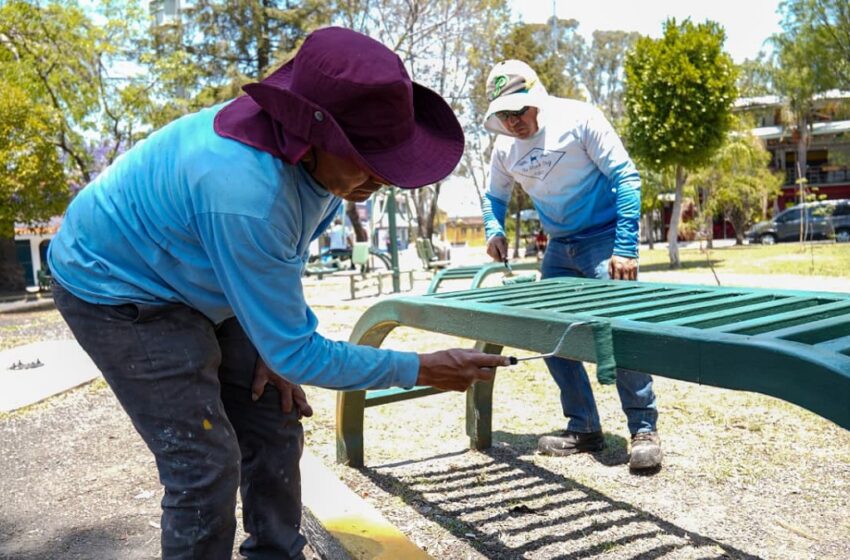  Fortalece Gobierno de Pepe Chedraui mantenimiento de mobiliario urbano en parques para el bienestar de las familias