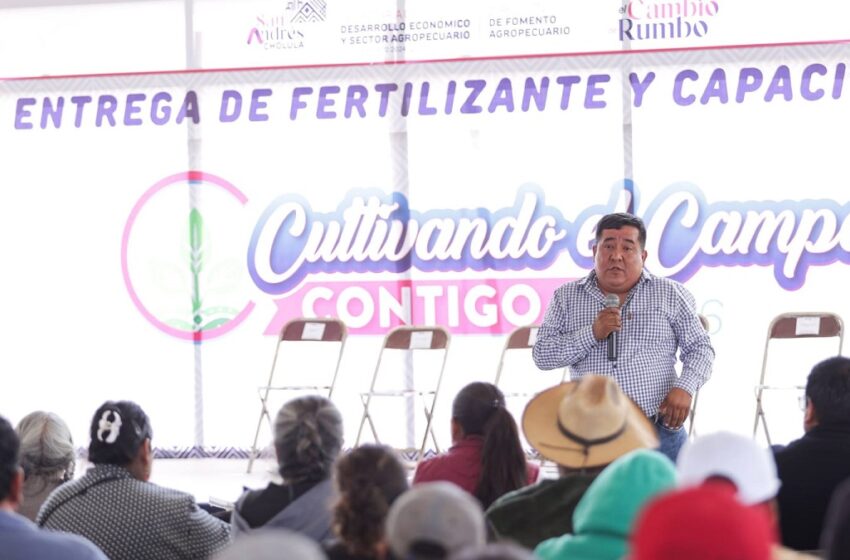  Inicia distribución de fertilizantes a familias agricultoras en San Andrés Cholula